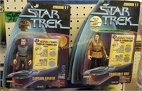 6 Carded Star Trek Action Figures. Warp Factor