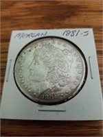 Morgan silver dollar 1881 s