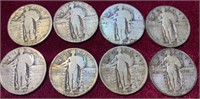 (8) Standing Liberty Quarters