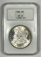 1883 Morgan Silver $1 Fatty NGC MS63