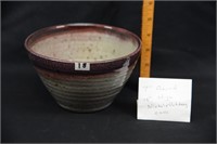 NICHOLS POTTERY 7" ROUND BOWL