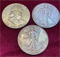 Silver Half Dollar Coins