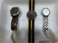 3 Watches - Fossil - All Working