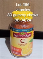 BB 4/24 Vitamin C Gummies NATUREMADE PK/80