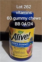 BB 4/24 Men Vitamins ALIVE PK/60