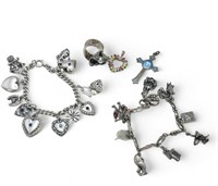 Group of Sterling Silver Jewelry Incl. Bracelets
