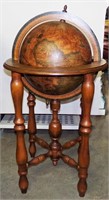 Olde World Globe In Wood Floor Stand