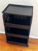 Plastic Black Rolling Storage Bin