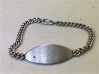 Sterling Silver Kreisler Blank ID Bracelet - 7 in