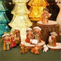 11 Piece Mini Tabletop Nativity Scene Set
