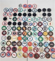 104 Mixed Foreign And Domestic Casino Chips