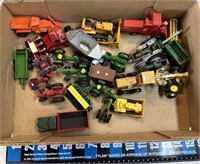 Flat of Die Cast farm implements