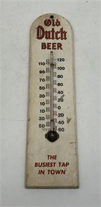 Old Dutch Beer Thermometer Painted Wood