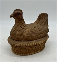 1927 Paper Pulp Hen On Nest Candy Container