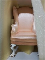 Bespaq pink wing back doll house chair
