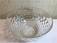 Large Glass Cubix Style  Punch Bowl