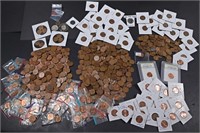 MISC PENNIES,TOKENS & $1 COINS
