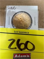 1881 LIBERTY 10 DOLLAR GOLD PIECE