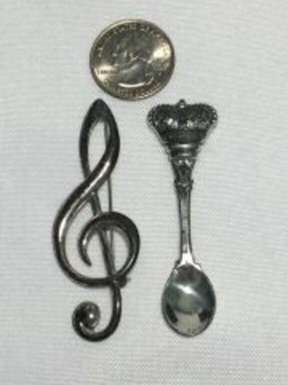 Sterling Brooches (2)