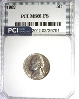 1962 Nickel MS66FS LISTS FOR $275