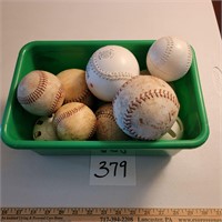 Container of Baseballs and Softballs