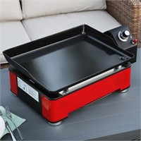 18-Inch Portable Table Top Propane Gas Grill, Red