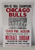 91-92 CHICAGO BULLS NBA CHAMPIONS REPRO POSTER