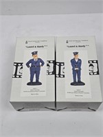 Lot of 2 Laurel & Hardy Statues in Boxes