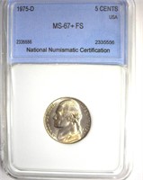 1975-D Nickel MS67+ FS LISTS $275 IN 66+ FS