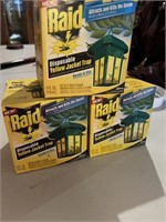 3 Raid Yellow Jacket Traps in Box