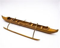 CARVED MODEL OF CANOE