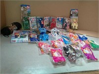 Ty beanie babies, yarn and cards