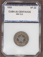 1932 20C CUBA CENTAVO VF30 PCI KM 13.2