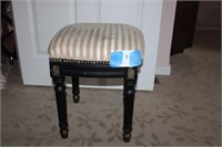 VINTAGE STOOL WITH CLOTH SEAT