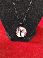 Fairy Pendant Necklace on Black Chain NIP