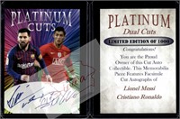 L Messi C Ronaldo Platinum Cuts facsimile autos