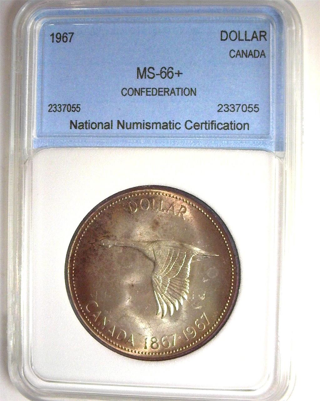 1967 Dollar NNC MS66+ Confederation