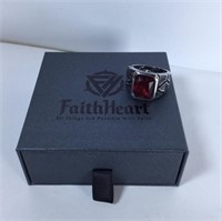 New Faith Heart Ring Size 12