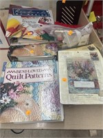 Group Lot of Quilt Design Books, Yarn, Misc.