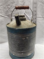Vintage Galvanized Metal Gas Can One Gallon