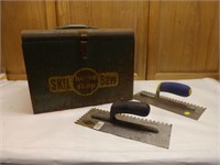 Vintage SKIL Saw Box and Grout Trowels