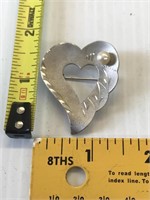Sterling heart Pin w/pearl