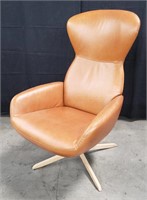 Modern upholstered reclining swivel chair