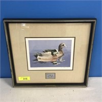 SIGNED/NUMBERED DUCK STAMP AND PRINT