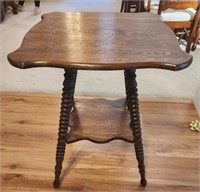 Antique Oak Two Tier Table