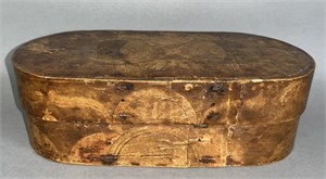 Rare paper covered bentwood box ca. 18th-early