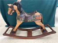 Painted Wood Rocking Horse,