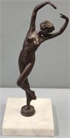 Cast Bronze Woman Dancer Statue