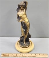 Beautiful Nude Woman Figure Cast Brass