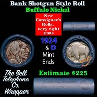 Buffalo Nickel Shotgun Roll in Old Bank Style 'Bel